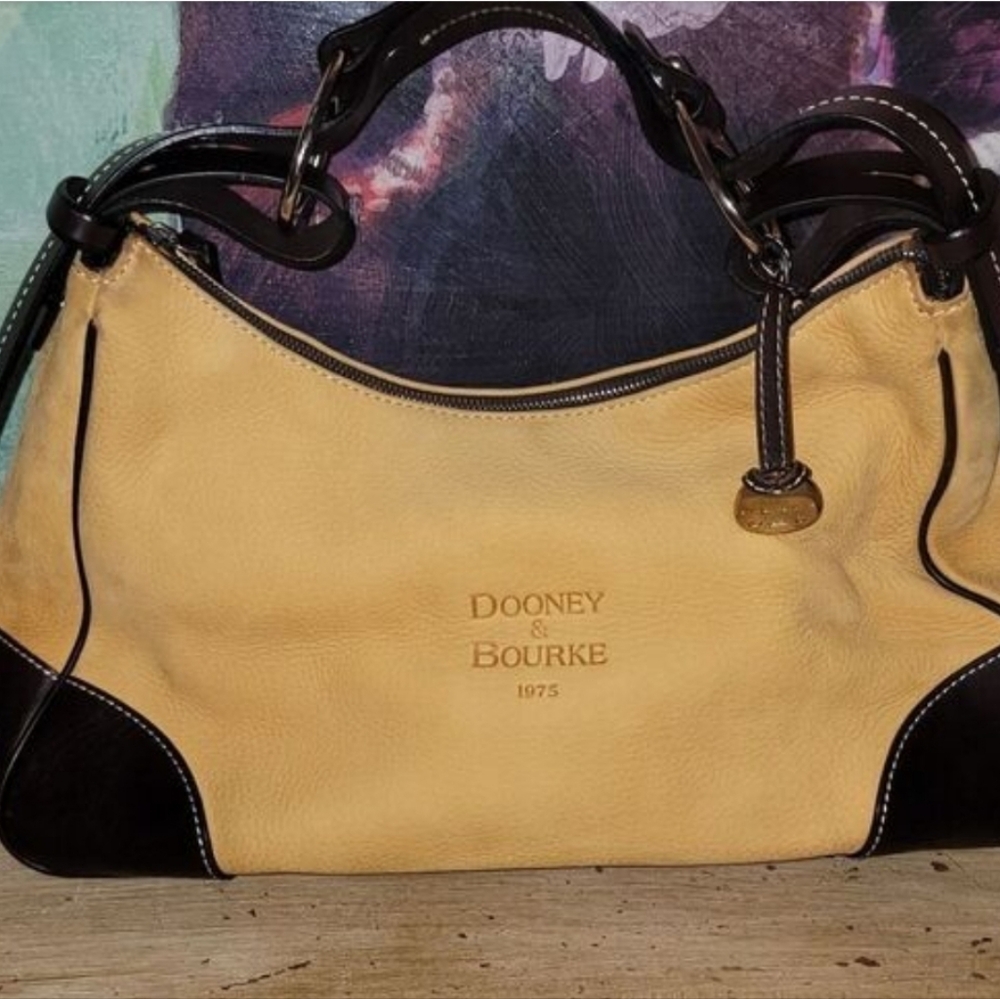 Dooney & Bourke 1975 Soft Leather Hobo Style Vintage Handbag